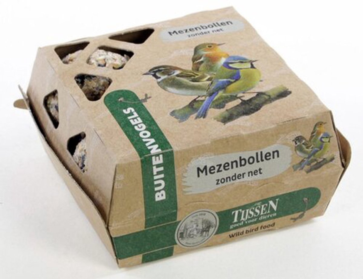 Mezenbollen zonder net – 4 stuks in doosje (Wildbird)