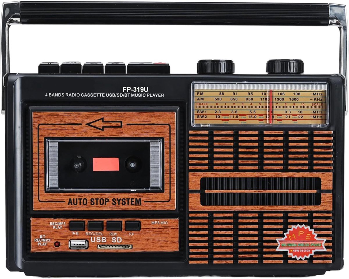 NBAP® Cassette Speler - Walkman - Zwart en Bruin