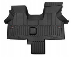 Frogum 3D Rubberen Vloermat – Geschikt voor VOLKSWAGEN Transporter T4 1990-2003 – 1-delig (Volledige breedte voorzijde) – TPE Premium Kwaliteit – Extra Hoge Rand 6 cm – Geurloos – Zwart