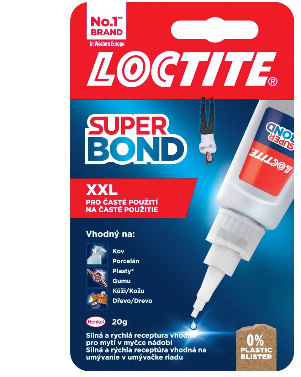 Loctite Super Bond XXL Secondelijm – 20 g – Sneldrogend in 10 sec – Water-, Schok- & Hittebestendig – Universele Sterke Lijm 1 Stuks [H2989732]