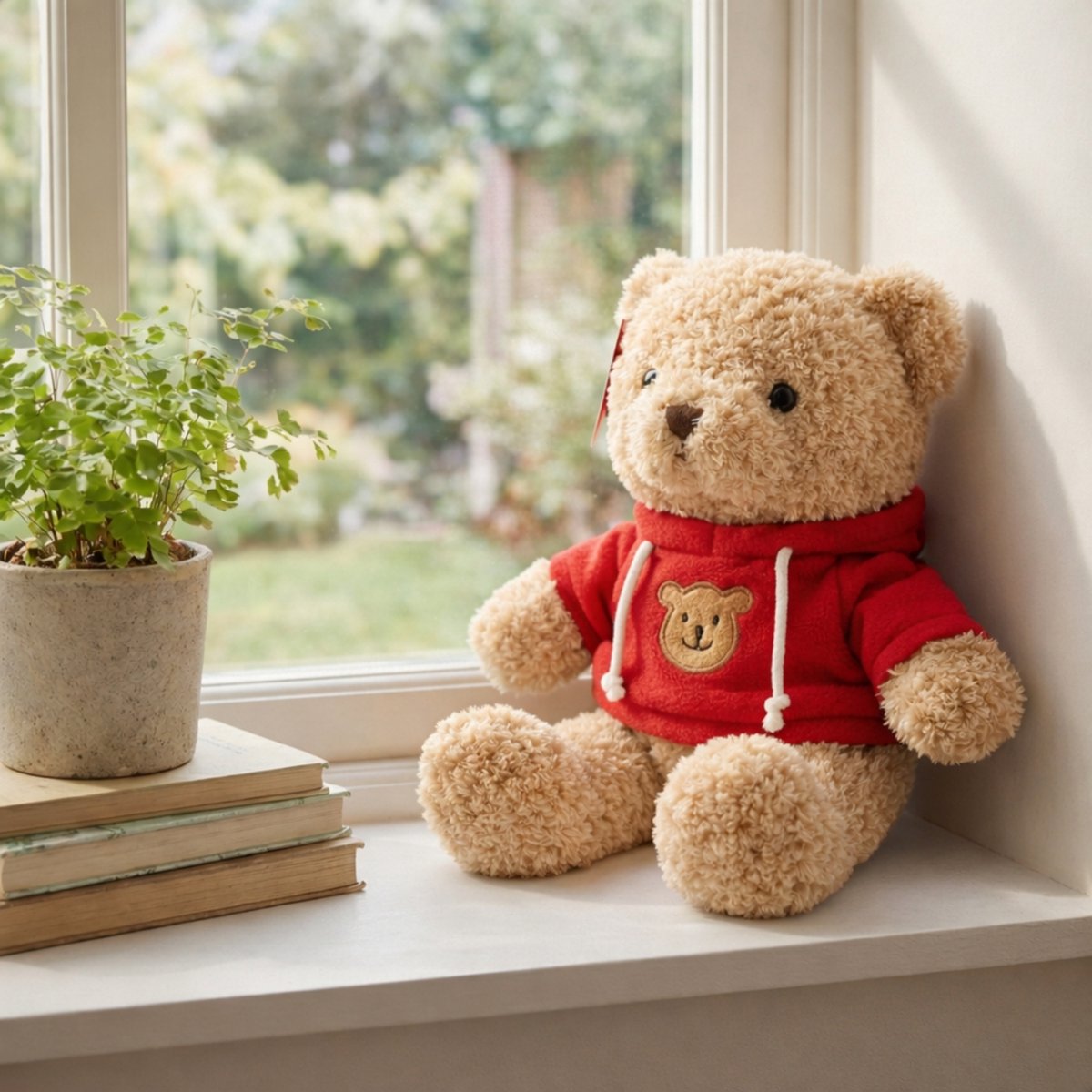 Boncy® Knuffelbeer - Teddybeer Knuffel met Rode Trui - Pluche Knuffels Bruin - Valentijn Cadeau of Baby Teddy Beer - 30cm Groot - Cadeautje Verjaardag — afbeelding 4