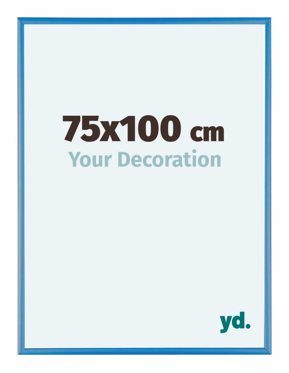 yd. Your Decoration - Fotolijst 75x100 cm - Aluminium - Staal Blauw - Kent
