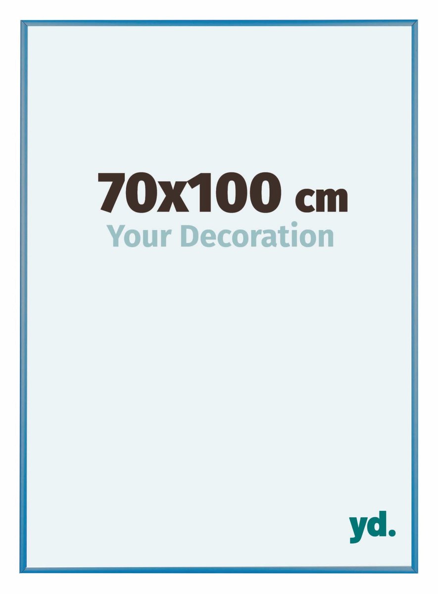 yd. Your Decoration - Fotolijst 70x100 cm - Aluminium - Staal Blauw - Kent