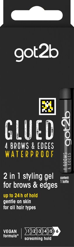 Got2b Glued 4 Brows & Edges Waterproof –Wenkbrauwgel - Langdurige Hold – Transparent - Vegan Formule - 15 ml