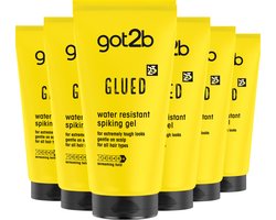 Got2b Glued Water Resistant Spiking Gel - Haarstyling - Haargel - Waterbestending - Extreme Fixatie - Voordeelverpakking - 6x 150ml