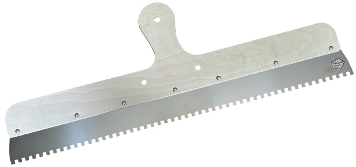 Egaliseerrakel Hout – RVS Blad – Vertanding C2 (6x6 mm) – 60cm