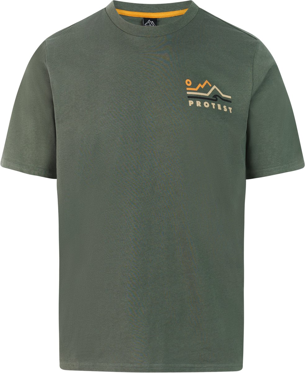 Protest PRTAxelle T-shirt Heren Korte mouwen Ronde hals Normale pasvorm Thyme