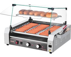 VEVOR Hot Dog Elektrische Grill Roller Grill Worst Grill Broodjeswarmer 2200W