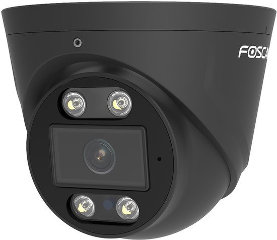 Foscam T5EP IP Camera - 3K QHD- PoE - IP turret camera - Nachtzicht - Geluid en lichtalarm - Zwart van Foscam — afbeelding 2