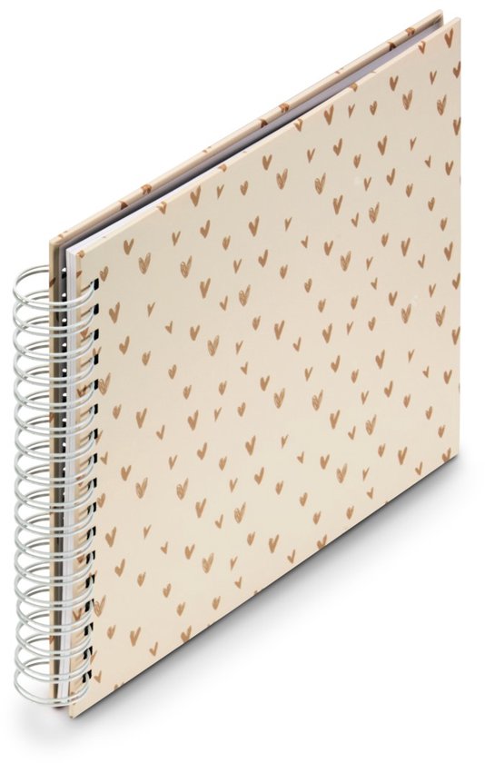Spiraalalbum XL Lovely, 28x24 cm, 50 witte pagina's, beige