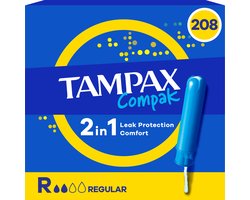 Tampax Tampons Compak Normal Applicator - 208 stuks
