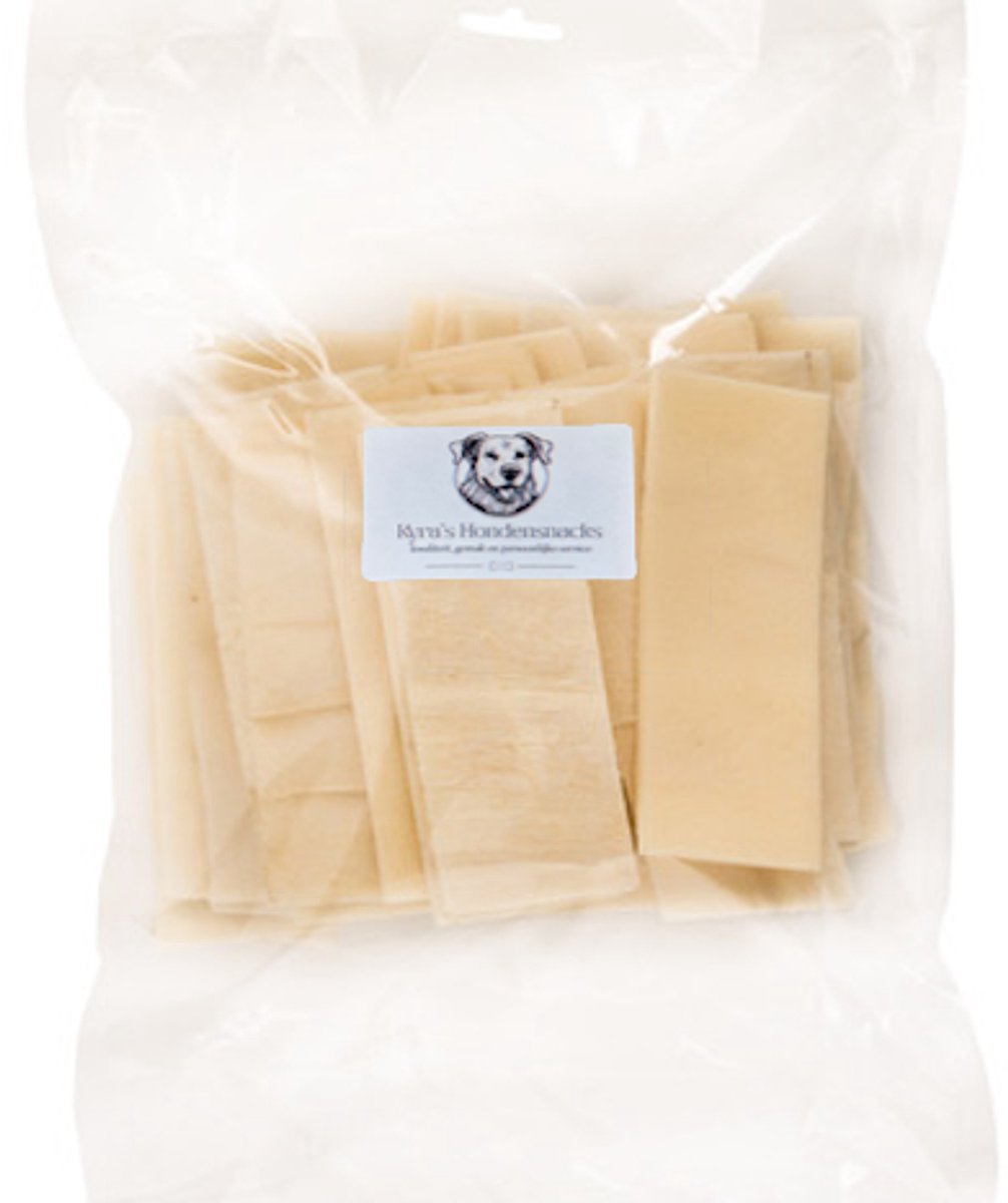 Kyra’s Hondensnacks Witte Kauwlapjes (800gr) - Voordeelverpakking - 100% Runderhuid - Vetarme Kauwsnack - Gebitsverzorgend & Licht Verteerbaar