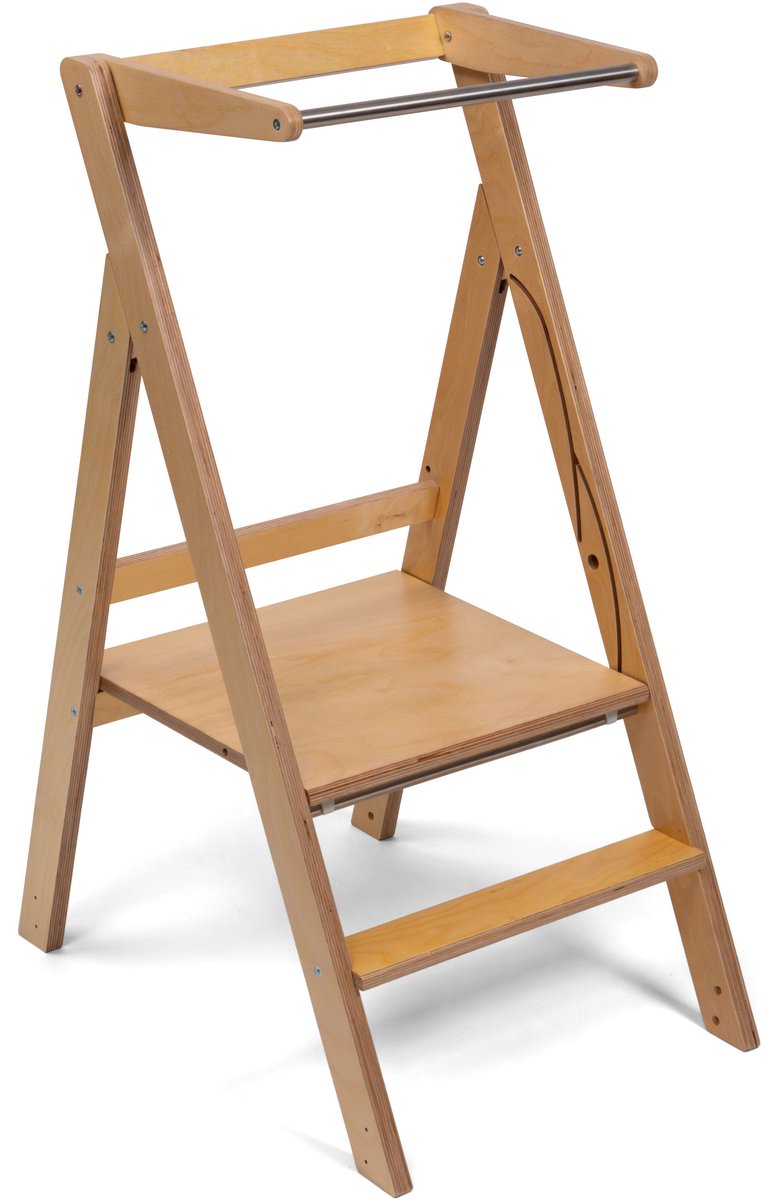 Ette Tete STEP’n’FOLD – Opvouwbare leertoren - Naturel/Wooden