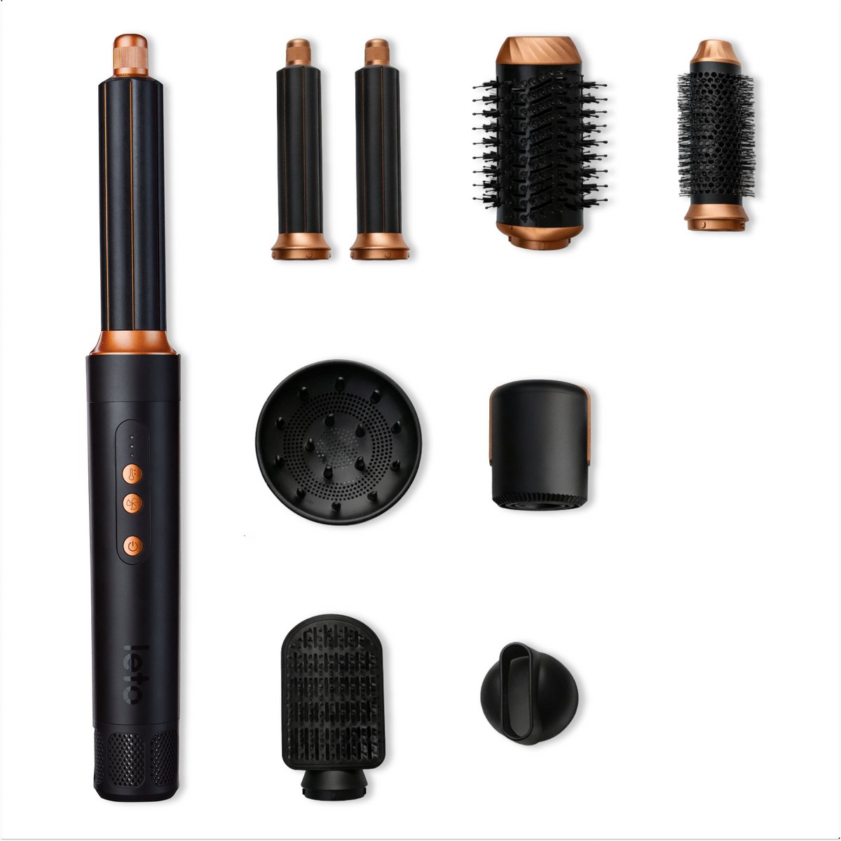 Bol.com Krultang & Stijltang 8-in-1 Airstyler Krulborstel – Leto® Air7 aanbieding