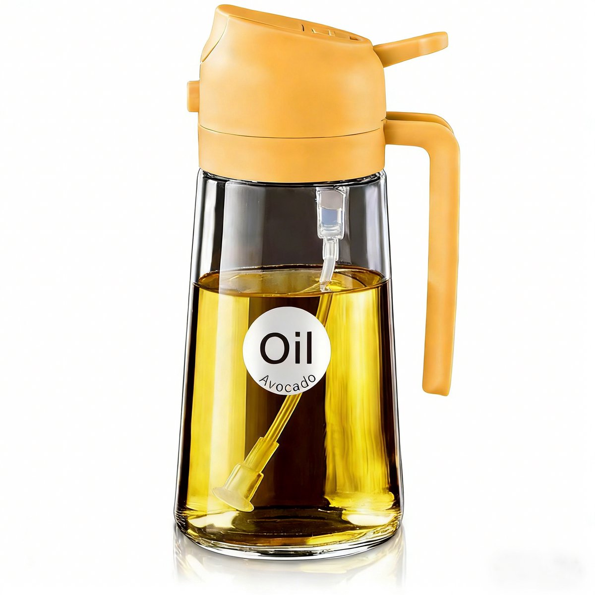 Kookoliespray - Oliekan met Antidruppelsysteem - Spuit- en Gietfunctie - Inhoud 470 ml - voor Keukengebruik - Geschikt voor Heteluchtfriteuses