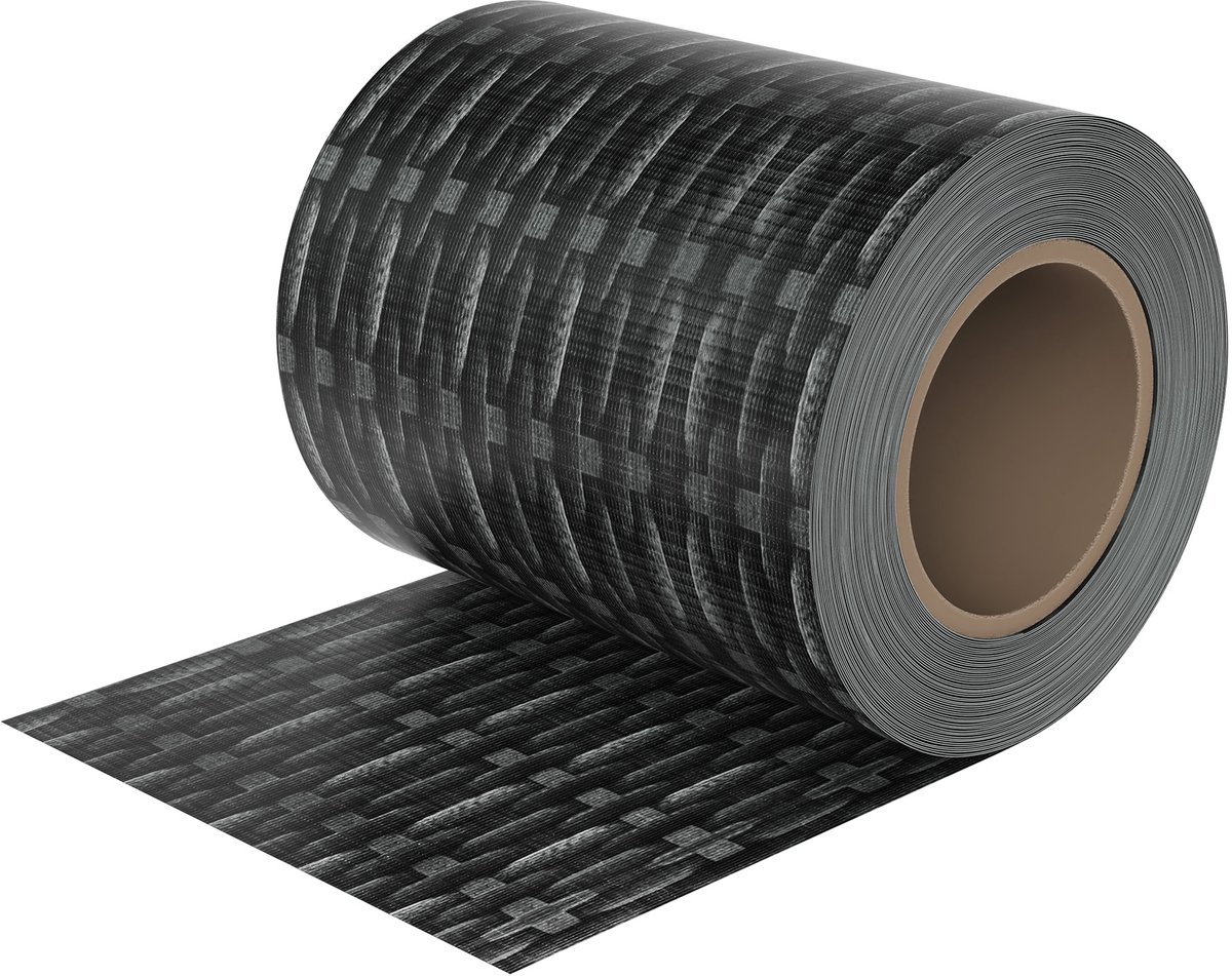 Aufun PVC zichtwerende stroken - 35 m x 19 cm - Met 20 bevestigingsclips - Rotan - Voor dubbele staafmatten omheining