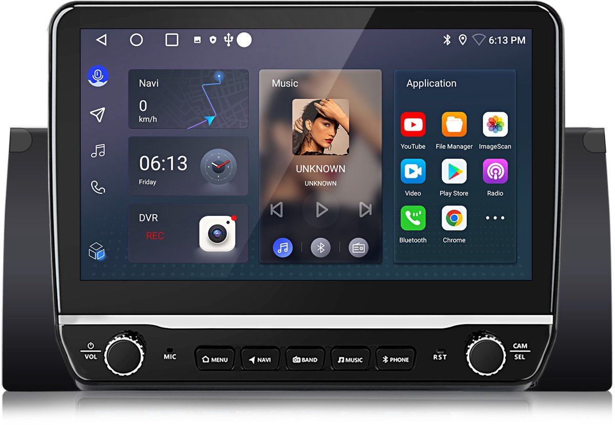 Junsun Android 15 Autoradio Geschikt Voor BMW 5er E39 X5 E53 M5 Accessoires, 2GB+64GB, Draadloze CarPlay & Andriod Auto, DAB+, GPS-navigatiesysteem, Bluetooth, Stuurwielbediening, WiFi, RDS, FM, 10,1-inch Touchscreen, DSP, Quad-core processor