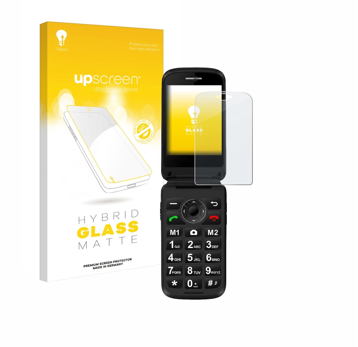 upscreen - Screenprotector voor Simvalley Mobile XL-970 - Folie Beschermfolie Beschermglas matte