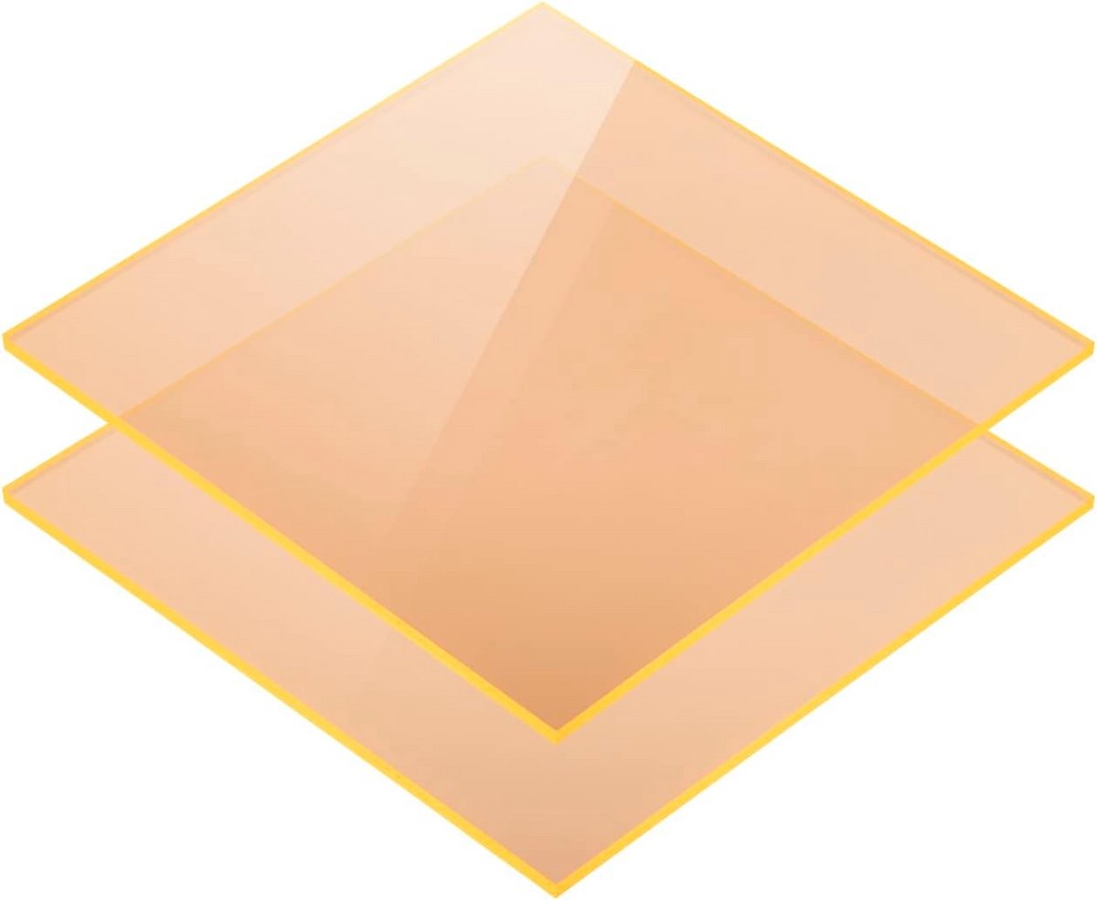 Gegoten Acrylglas Plaat 3mm Dik Fluorescerend Geel voor Lichtobjecten Binnen en Buiten