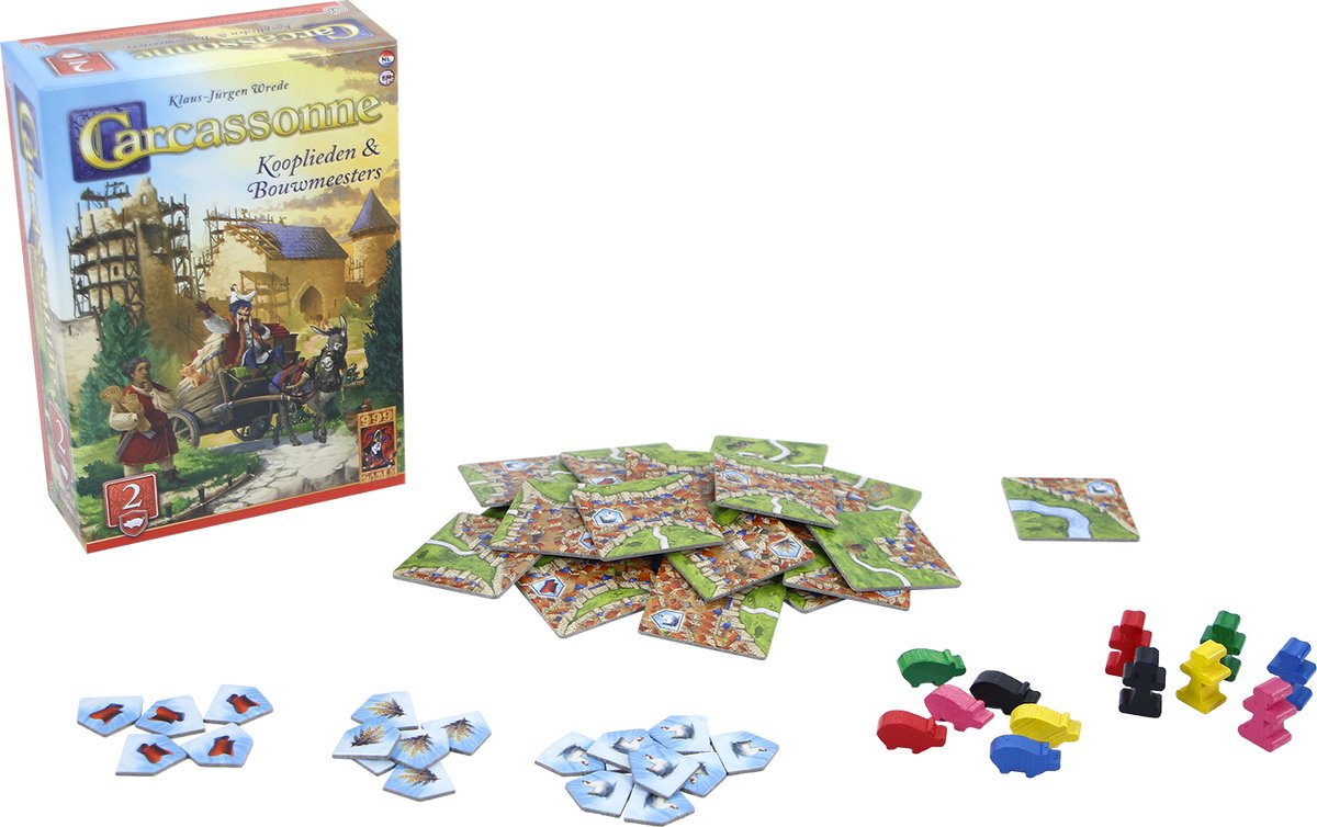 999 Games - Carcassonne: Kooplieden & Bouwmeesters - Uitbreiding 2 - Nieuwe Versie - NL -EN — afbeelding 8