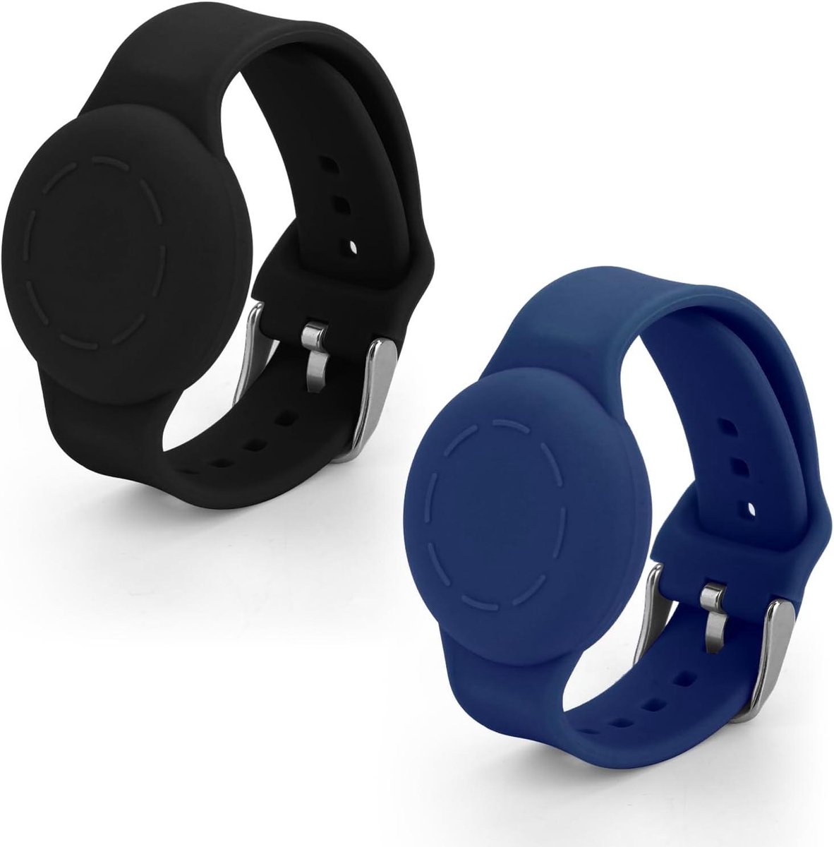 Kinderpolsband for Airtag - Waterdichte Armband - Verstelbaar Horlogeband - GPS Tracking Tag - Peuterkind - Zwart, Donkerblauw