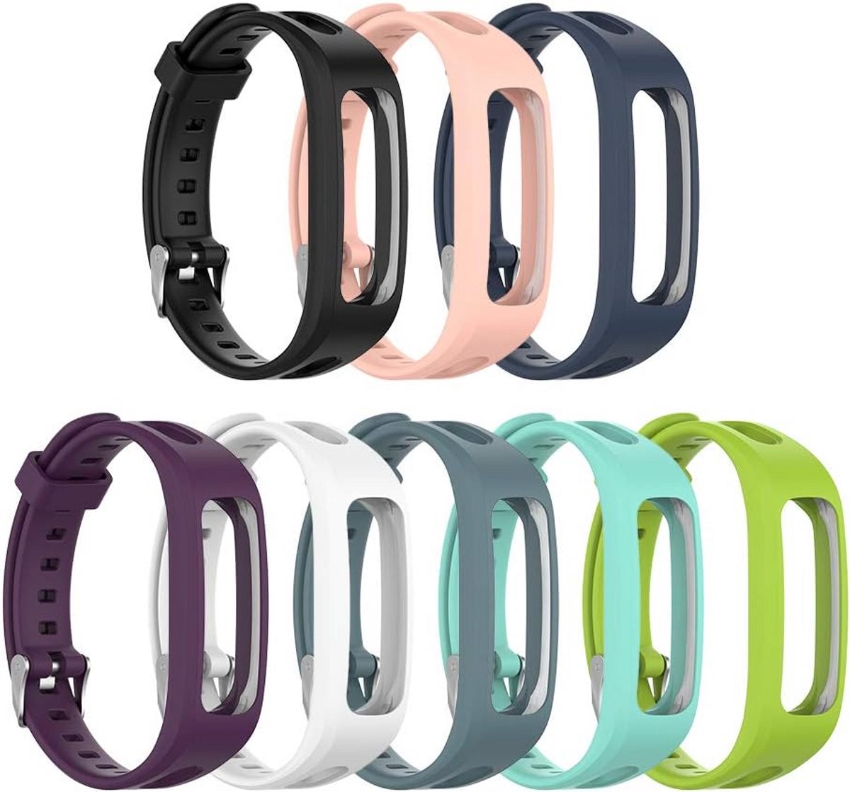 Lichtgewicht Siliconen Horlogeband Vervanging voor Smartwatch - Zwart