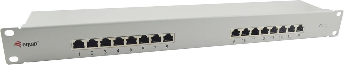 16-Poorts CAT.6 Afgeschermd Patchpaneel voor 19 Inch Rackmontage
