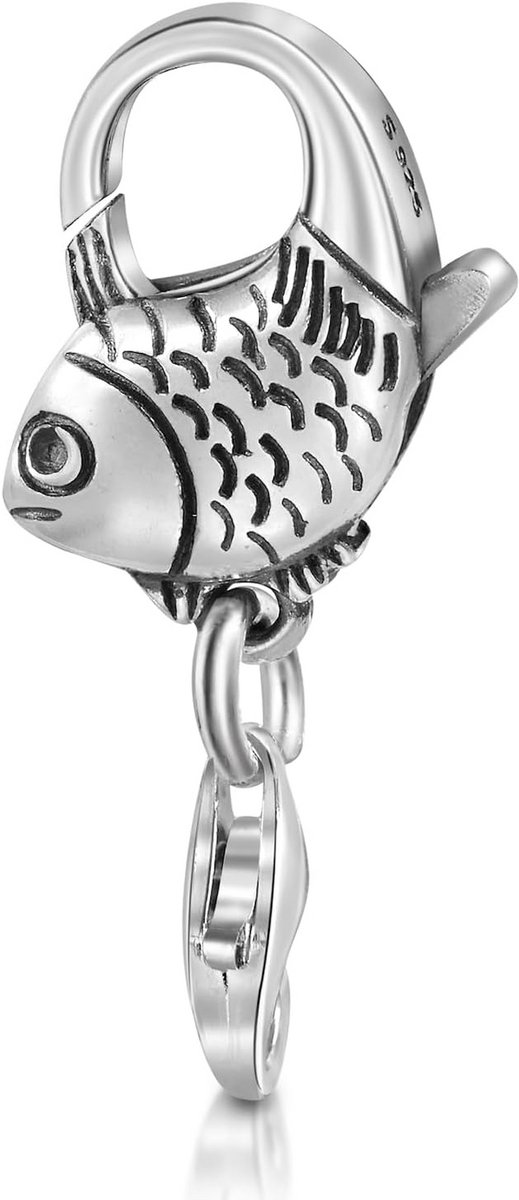 925 Sterling Zilveren Visgesp Karabijnsluiting Dubbel 22mm Sieraden Maken DIY