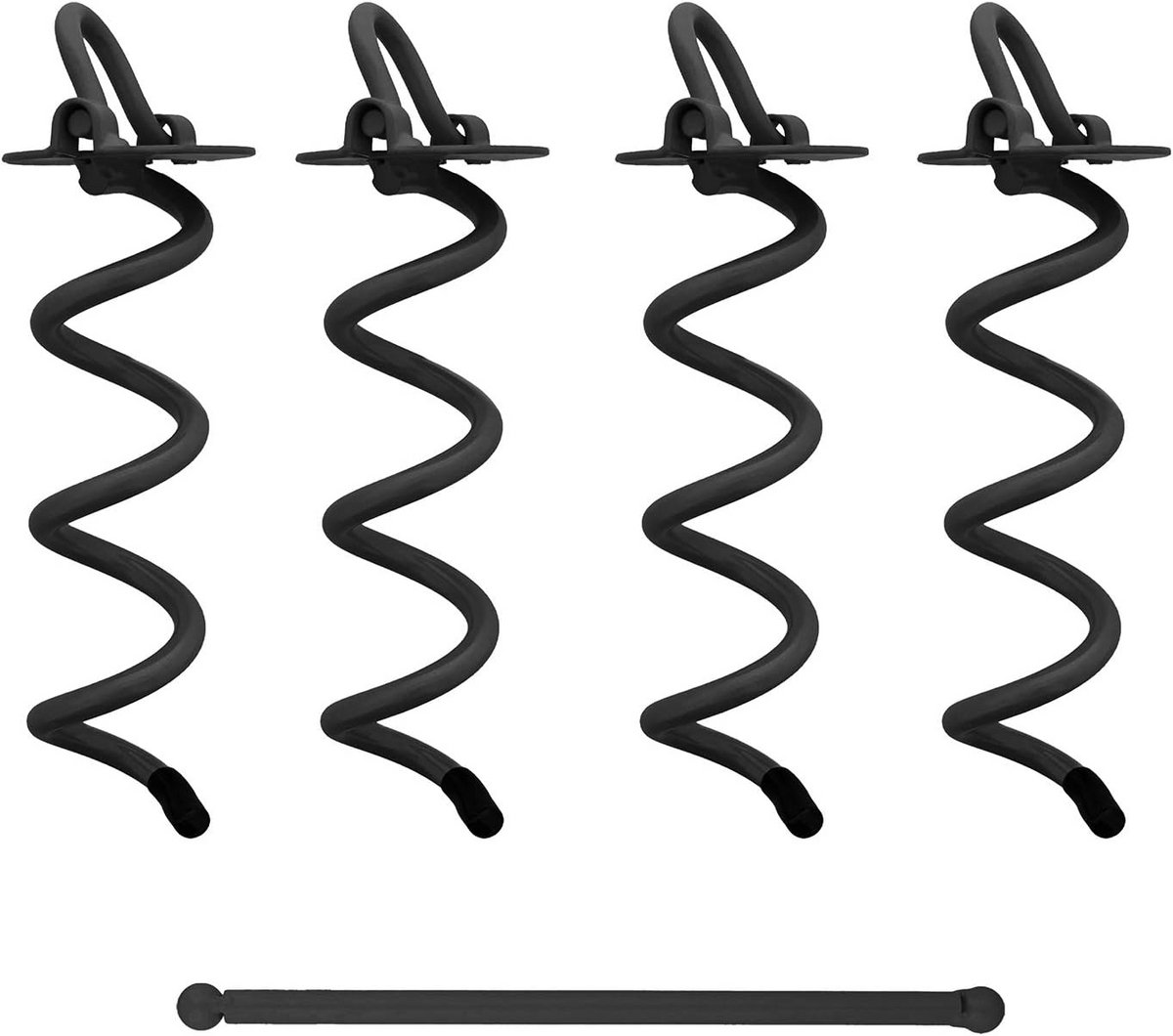 Set van 4 Spiraal Grondankers voor Tenten en Trampolines - 8 Inch Heavy Duty
