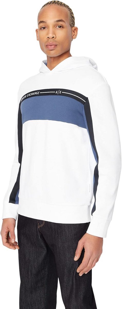 Biologisch Katoenen Hoodie voor Heren met Tri-kleur Design