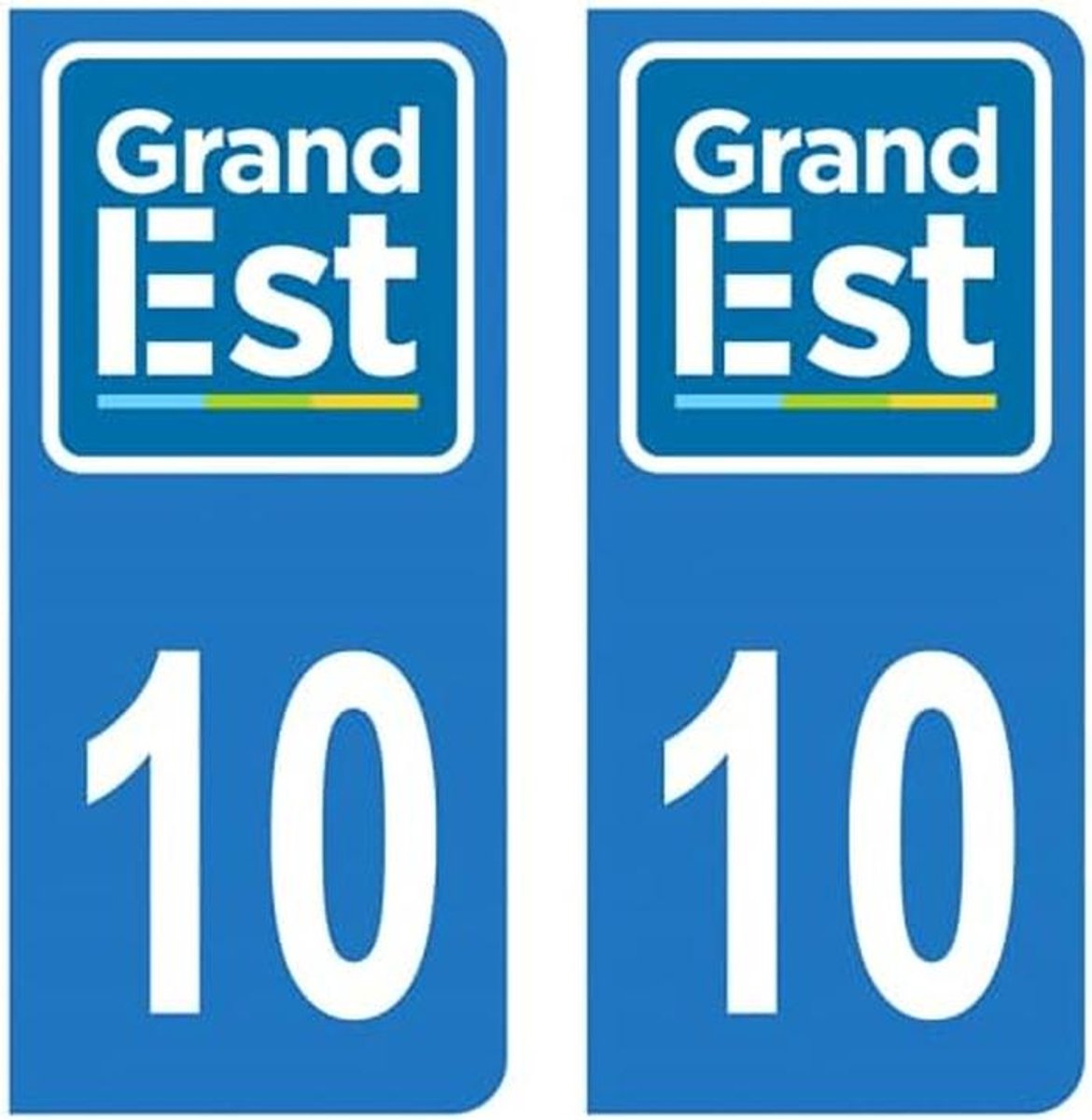 Stickers voor Nummerplaat Departement 10 Aube Regio Grand Est