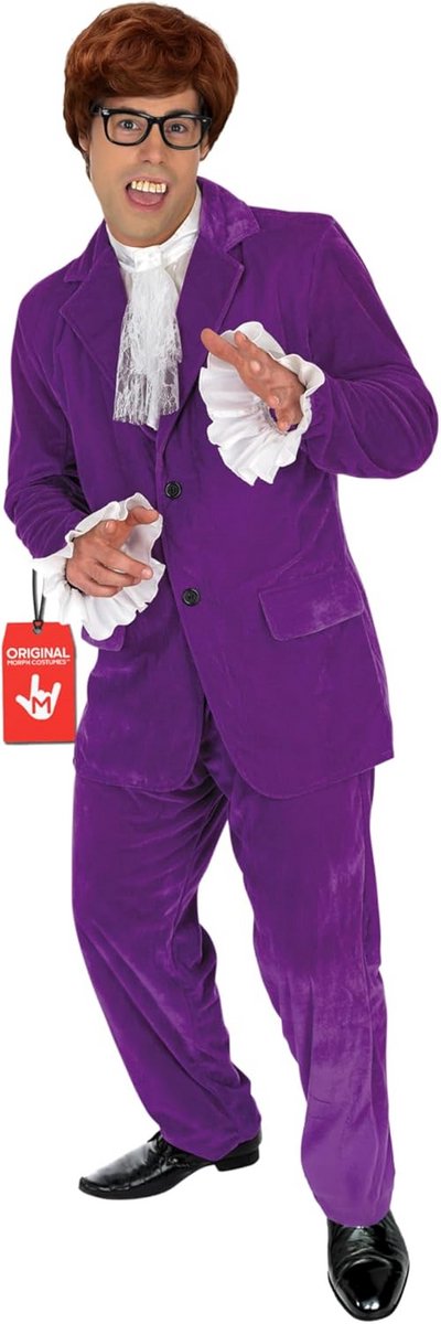 Herencostuum Paars Jumpsuit Jaren '90 Inspiratie Groovy Feest Outfit