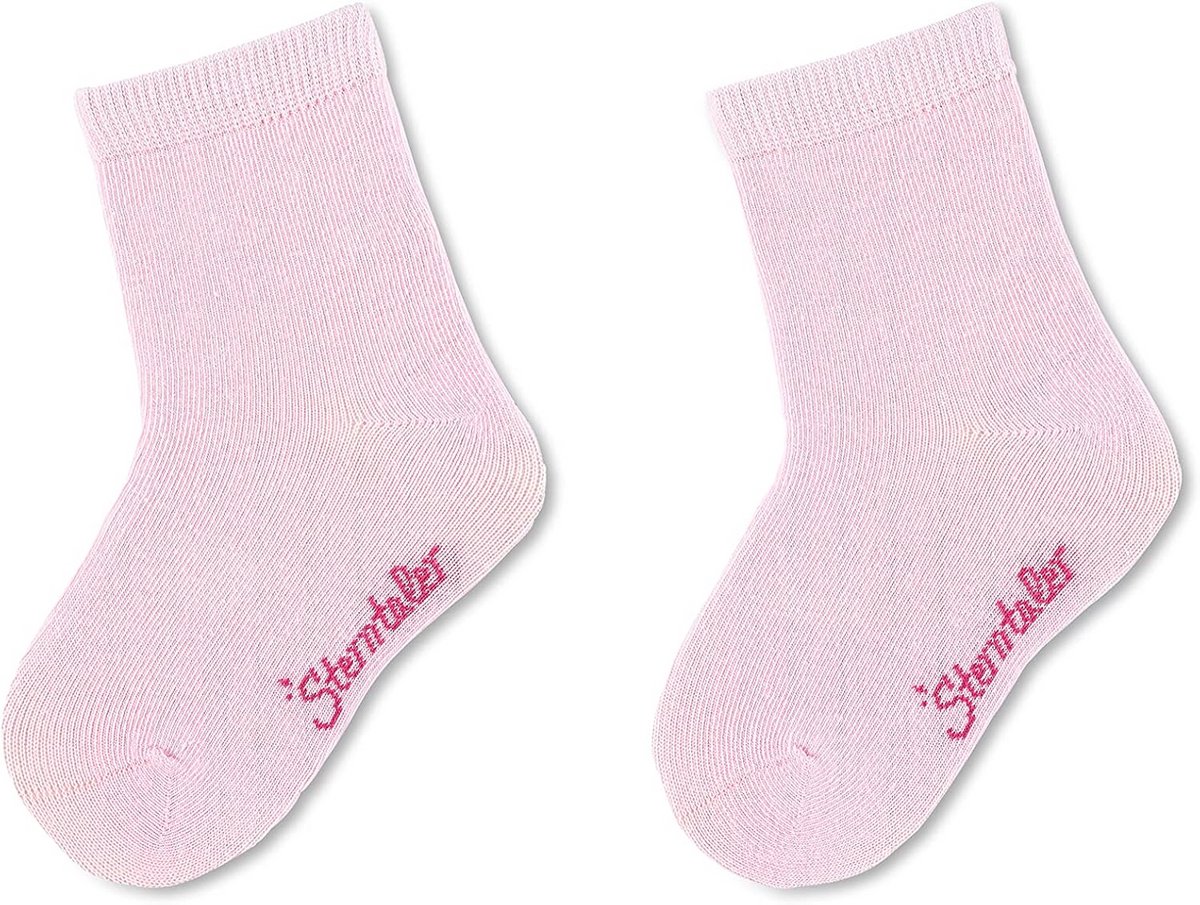 Babysokken Roze Dubbelpak Katoen Maat 16 (4-6 Maanden)