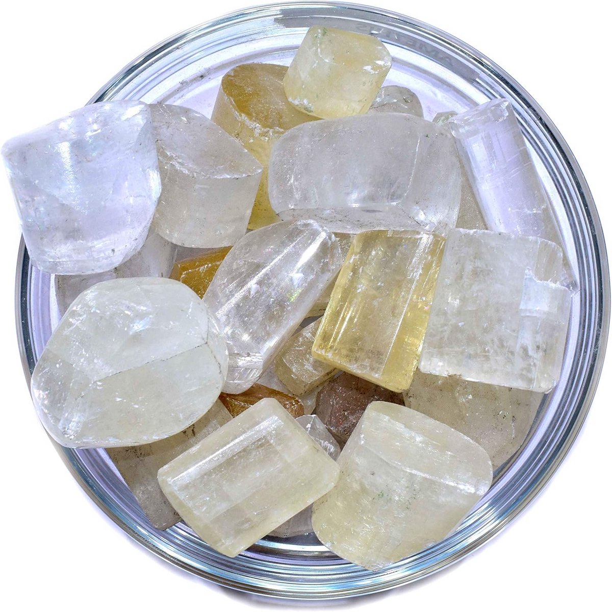 3 Stuks Optische Calciet Kristallen Set - Natuurlijke Chakra Balans & Healing Stenen