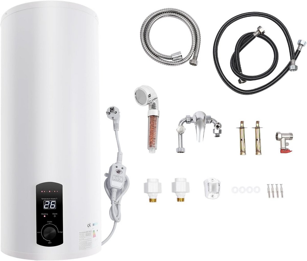 Elektrische Boiler 50 of 60 Liter Warmwaterboiler 2000W - Energiebesparend met Lekbescherming