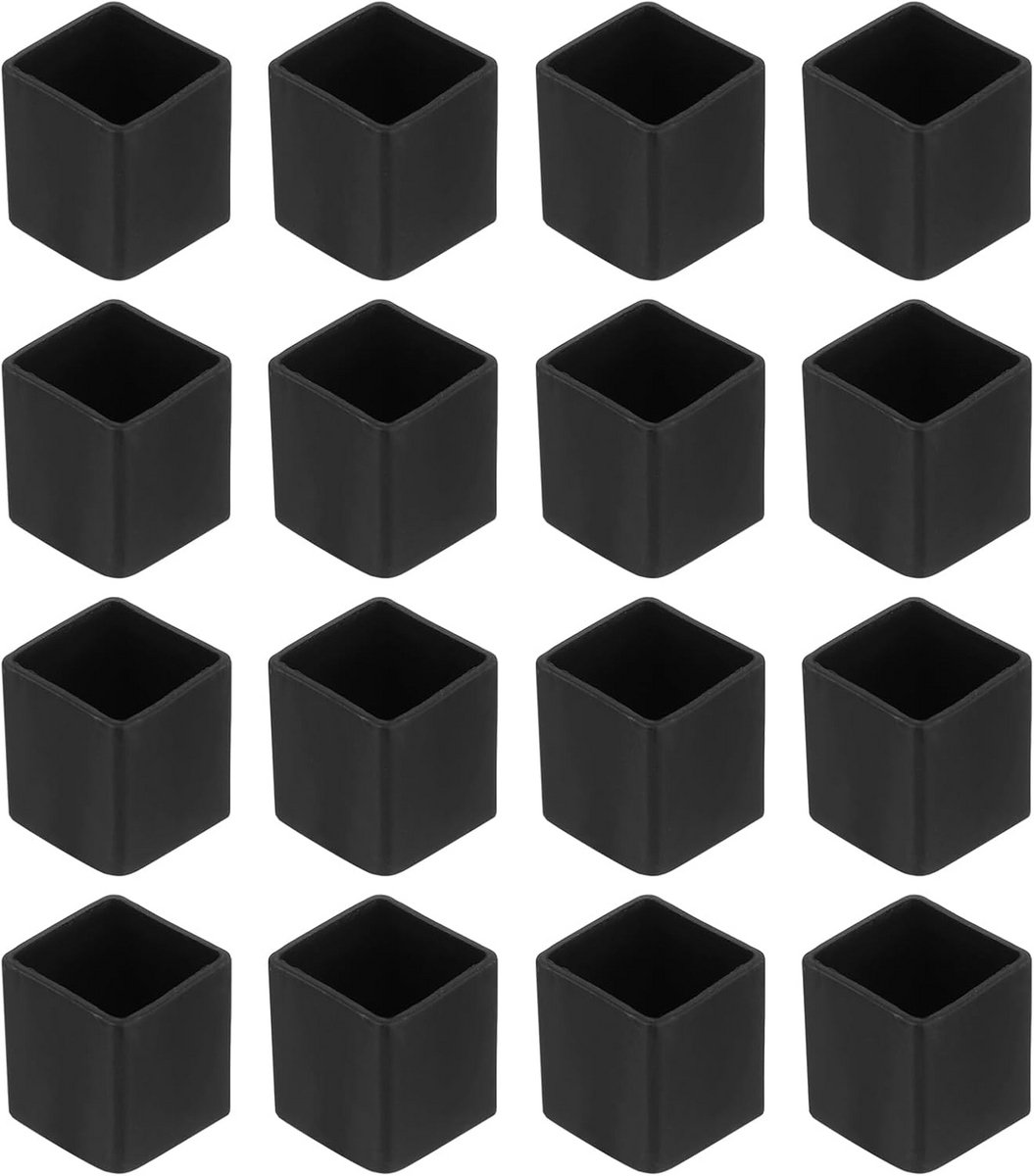 46 Stuks Vierkante PVC Stoelpootdoppen 20x20mm voor Meubelpoten