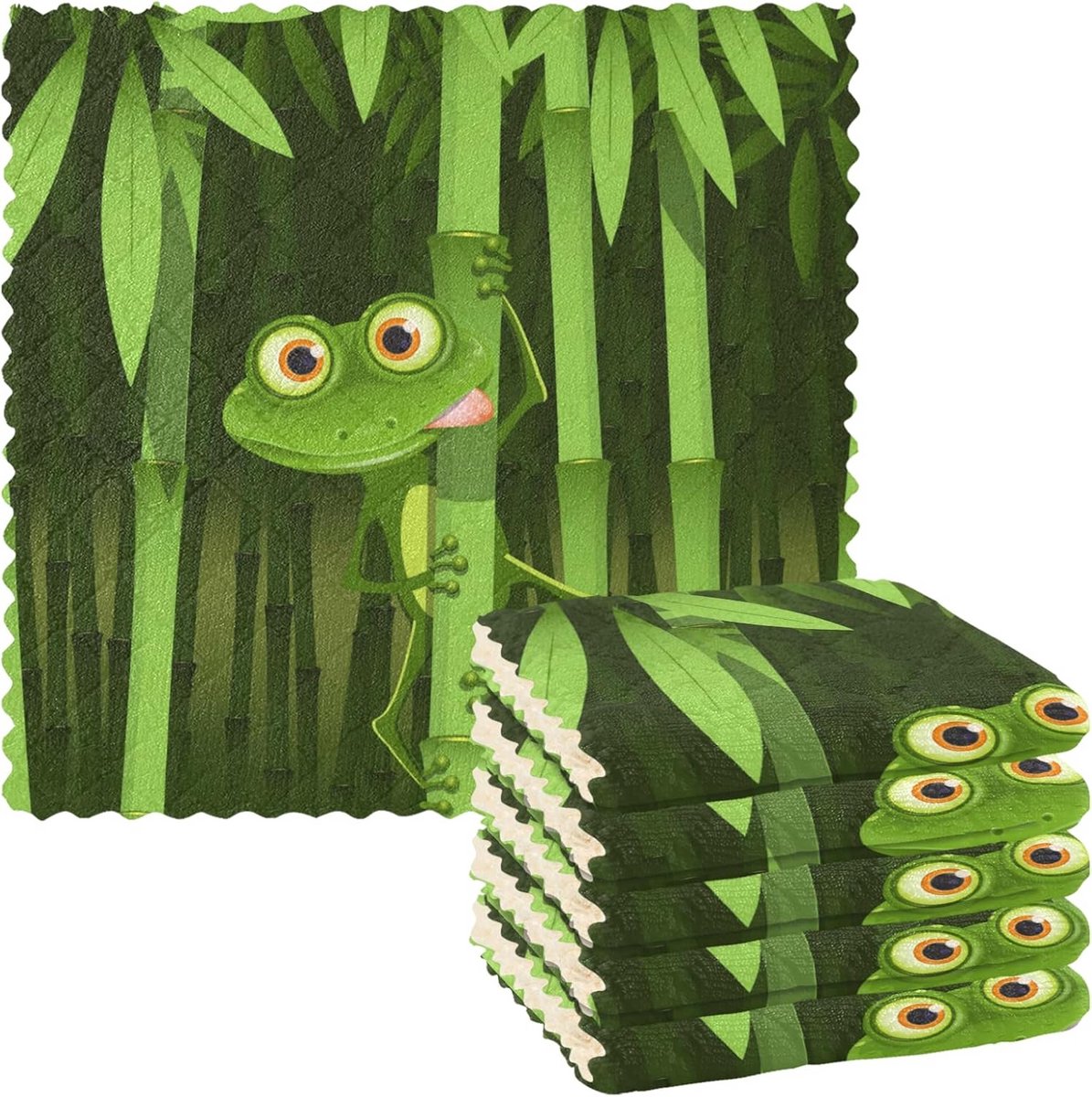 Set van 6 Polyester Theedoeken & Keukendoeken - Sneldrogend en Wasbaar