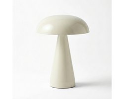 OMNIEXA Tafellamp Oplaadbaar - Draadloos & Dimbaar - LED - 3 Lichtstanden - Touch - Amandel