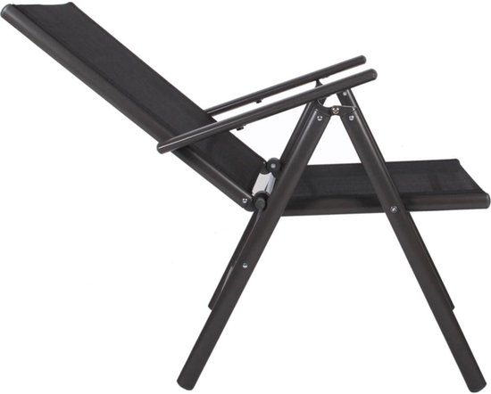 Gardington Tuinstoelen - 2 stuks - verstelbaar en opklapbaar – Antraciet van Gardington — afbeelding 2