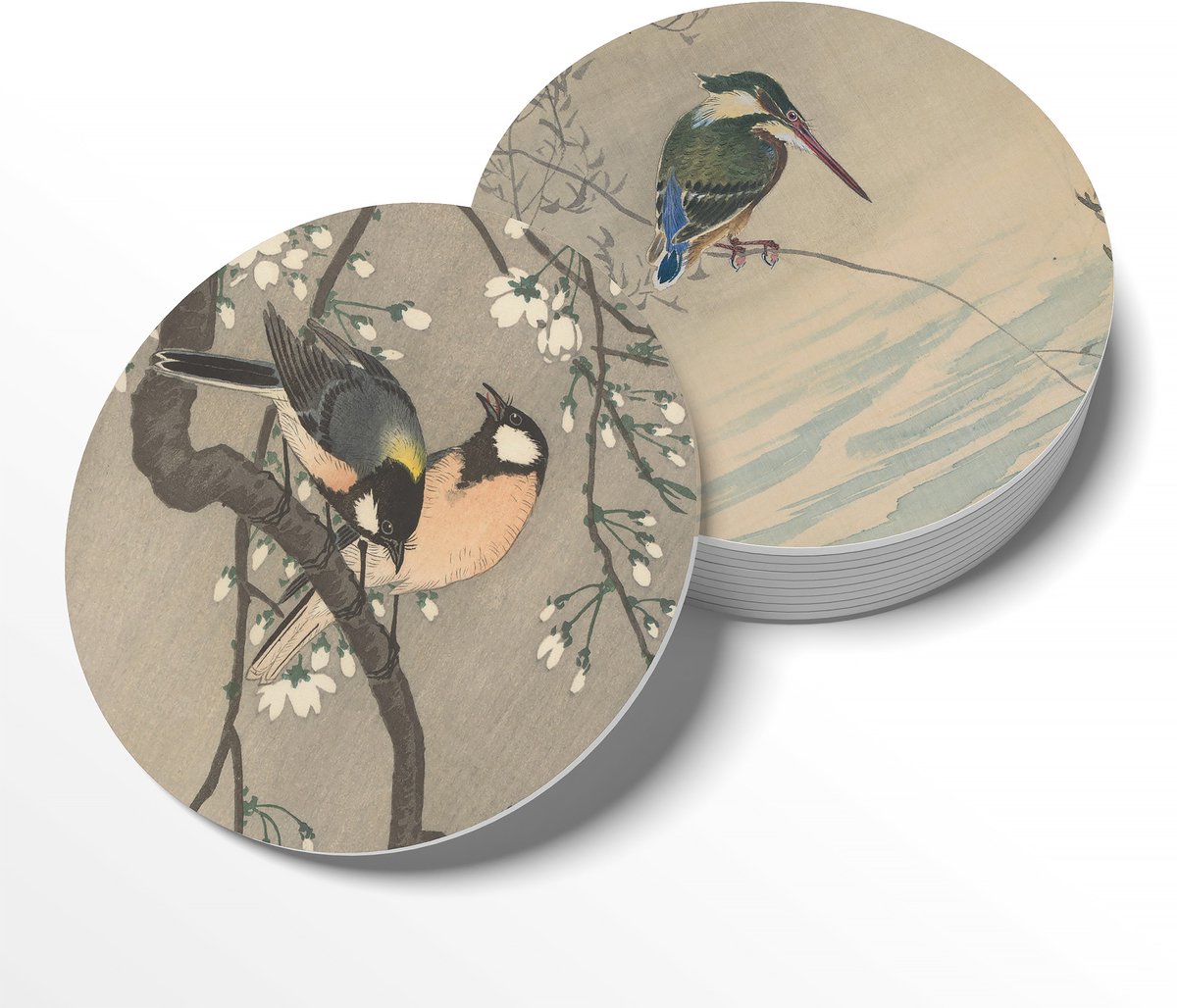 BONT | Onderzetters - 6 stuks - Koson - Coasters - Rond - Kunst - Watervast - Interieurobject - 10cm - Kunststof