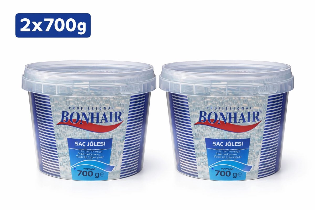 Bonhair Professional Hair Gel – Extra Strong Hold – 2 x 700g