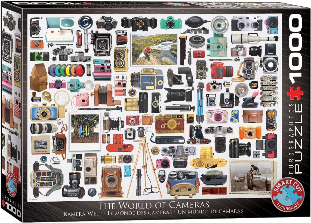 Puzzel Wereld van Camera's 1000 Stukjes