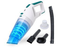 Wellewares - Kruimelzuiger Snoerloos - Handstofzuiger Draadloos - Nat en Droog Zuigen - Groen Wit