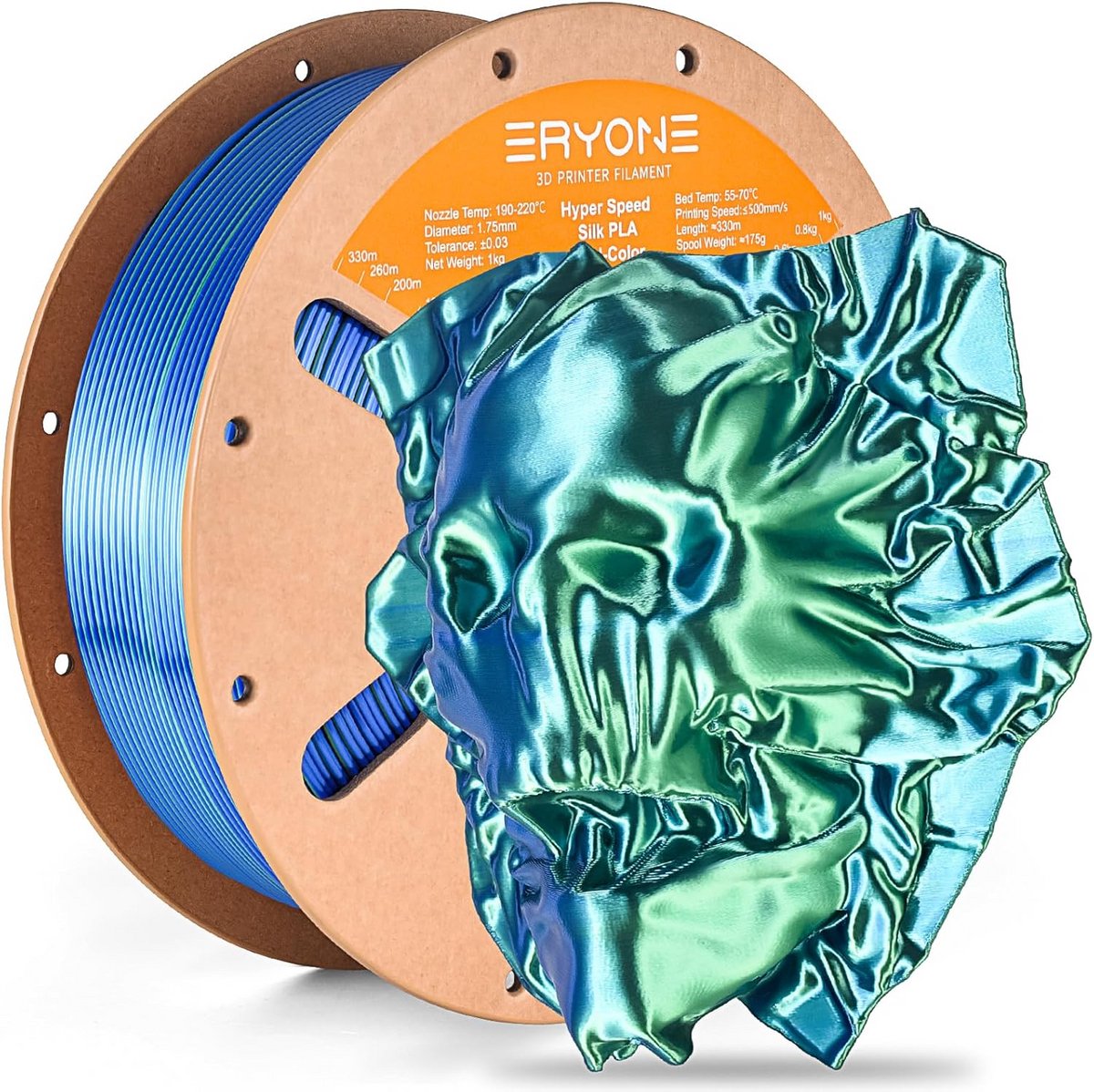 Zijdeachtig Tweekleurig 3D Printer Filament 1.75mm PLA Pro 1kg voor FDM Printers