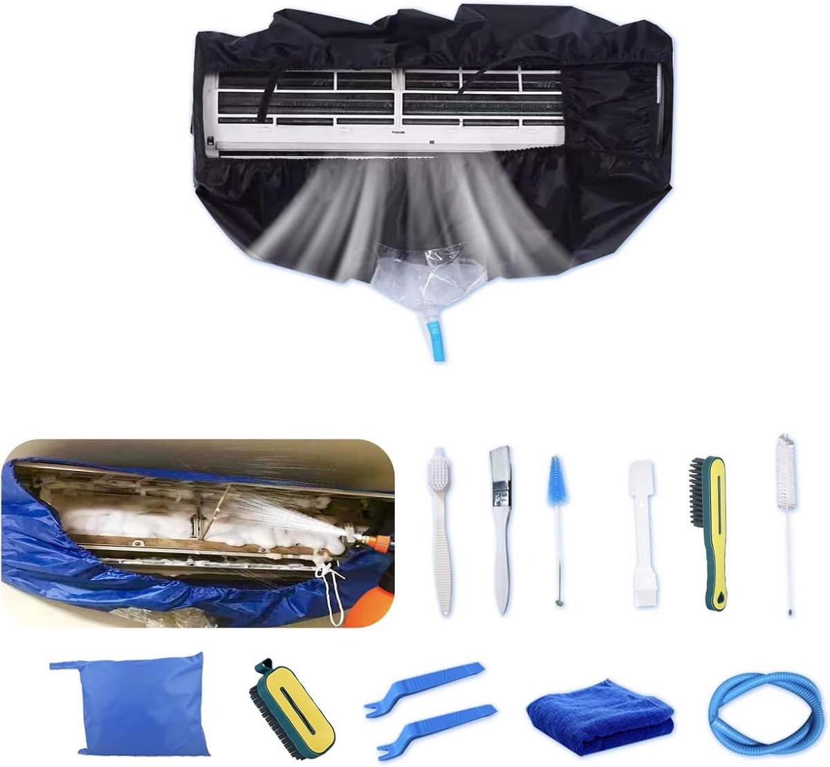 Complete Mini Split Airco Reinigingsset voor Diepe Reiniging en Onderhoud
