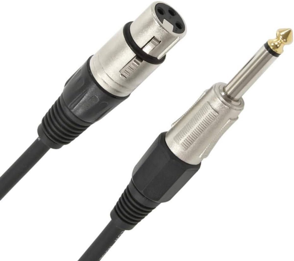 Dynamische Karaoke Zangmicrofoon met Kabel - Professioneel Metaal Zwart