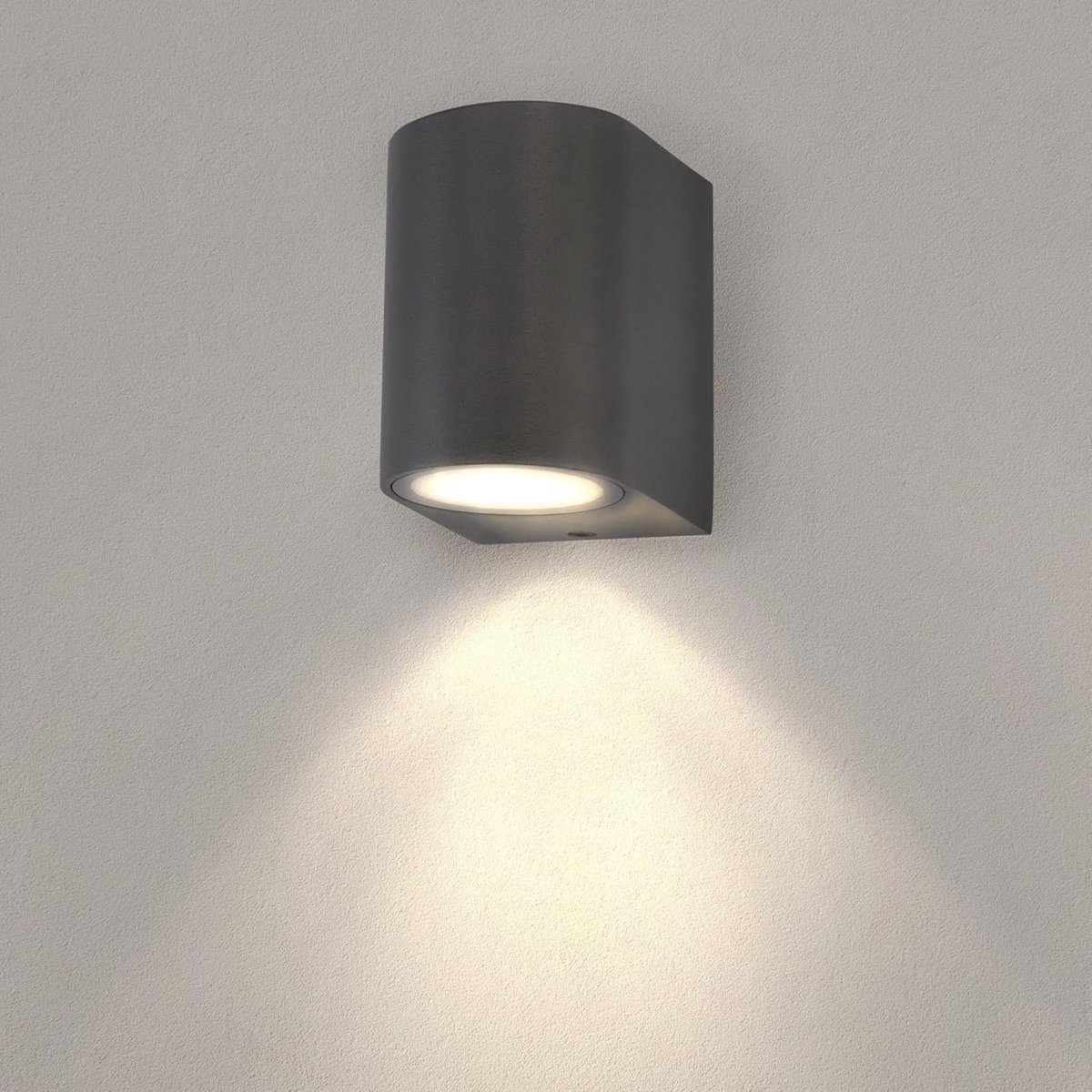 4x LED Wandlamp Antraciet Rond GU10 IP54 Buitenverlichting Tuinverlichting Gevelverlichting