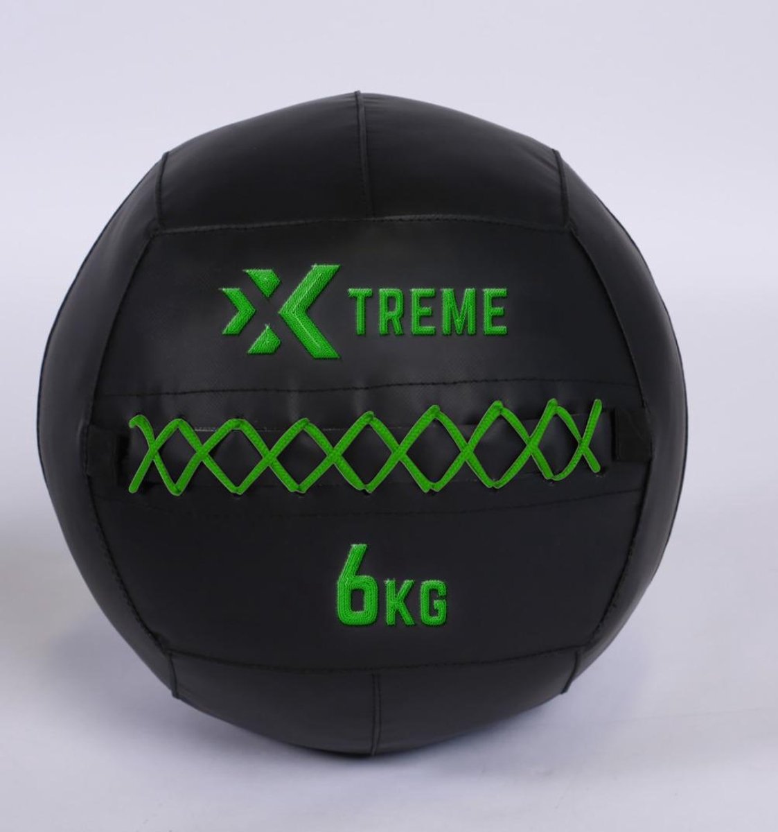 Xtreme Fitness Premium Wall Ball Groen 6Kg - medicijnbal – medicine ball – wall ball – crossfit - Gewicht bal - medicine ballen - Hyrox Training - Comfortabele grip Voor Krachttraining en Functionele Oefeningen - Wall Ball voor Full Body Workouts
