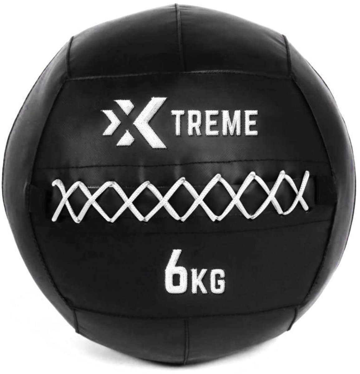 Xtreme Fitness Wall Ball Premium Zwart 6Kg - medicijnbal – medicine ball – wall ball – crossfit - Gewicht bal - medicine ballen - Hyrox Training - Comfortabele grip Voor Krachttraining en Functionele Oefeningen - Wall Ball voor Full Body Workouts