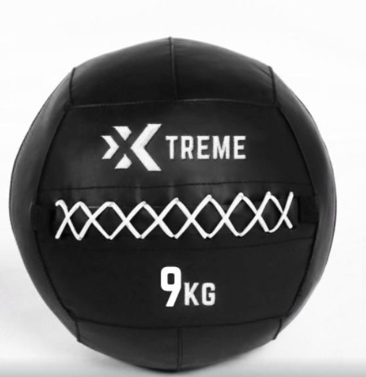 Xtreme Fitness Wall Ball Premium Zwart 9Kg - medicijnbal – medicine ball – wall ball – crossfit - Gewicht bal - medicine ballen - Hyrox Training - Comfortabele grip Voor Krachttraining en Functionele Oefeningen - Wall Ball voor Full Body Workouts